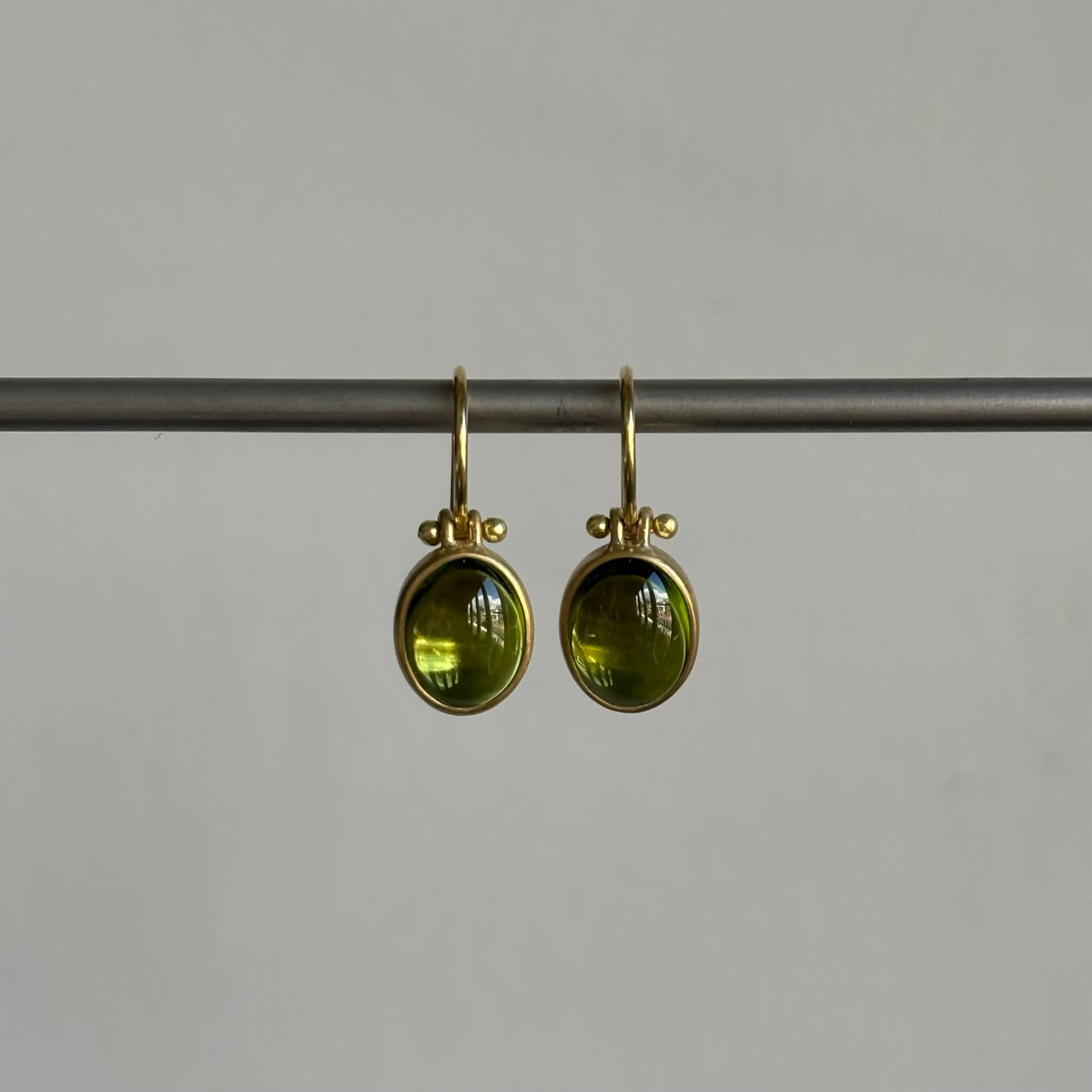 Oval Peridot Earrings