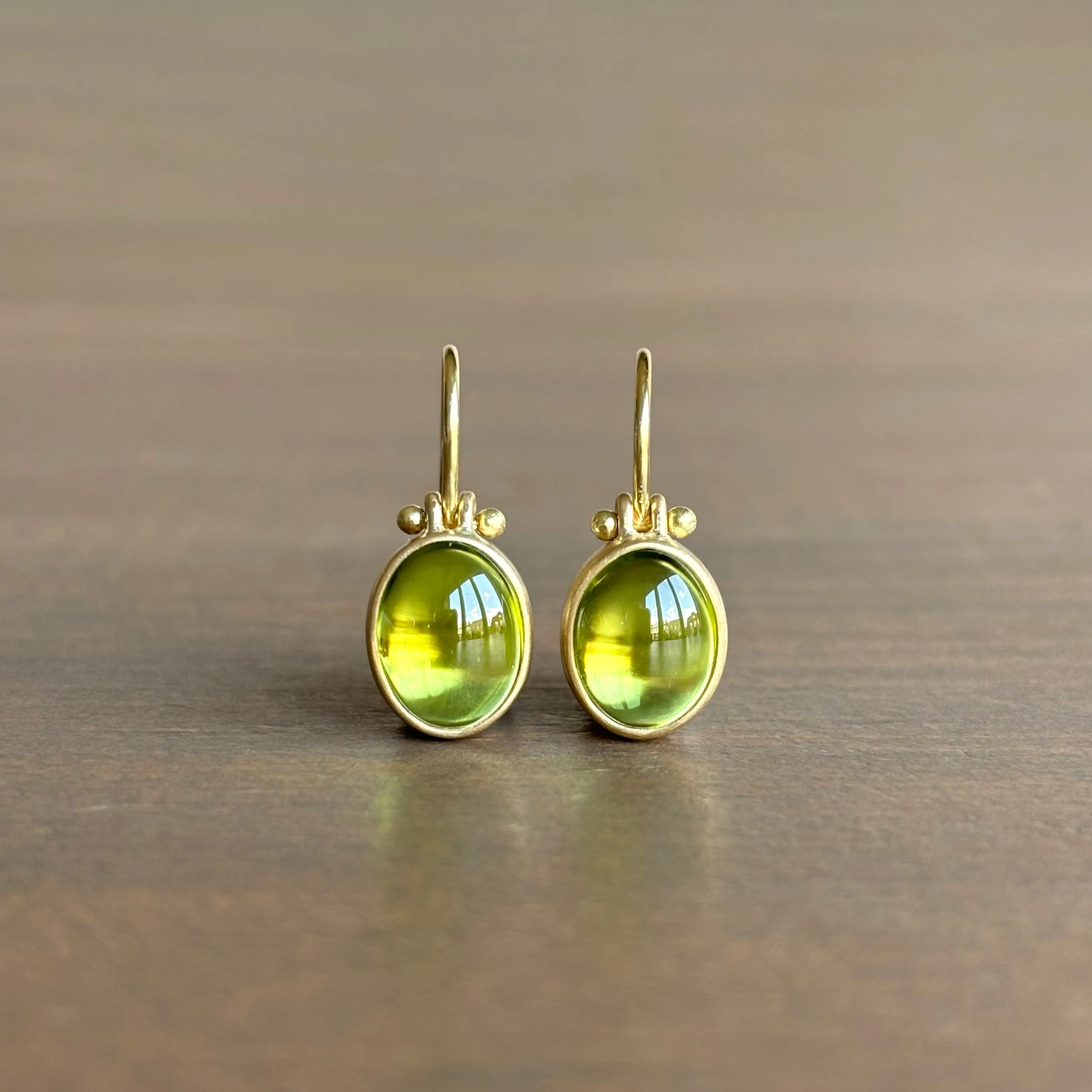 Oval Peridot Earrings