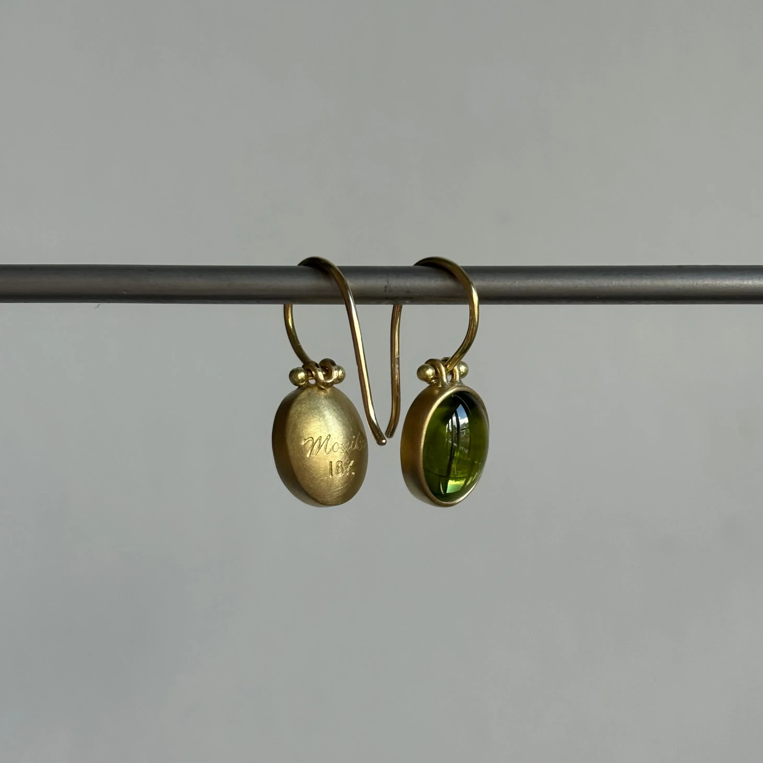 Oval Peridot Earrings