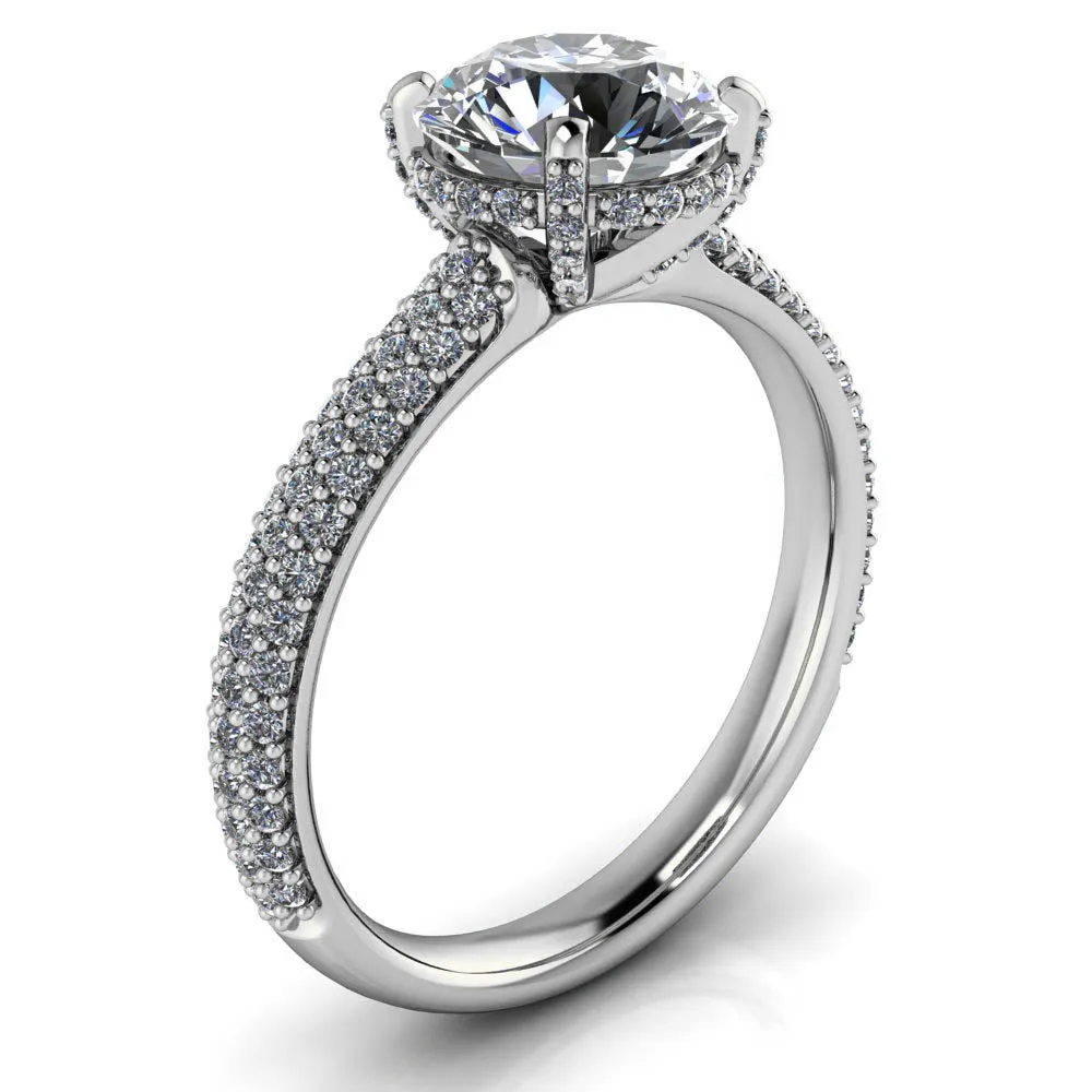 Pave Diamond Engagement Ring - Kerstin