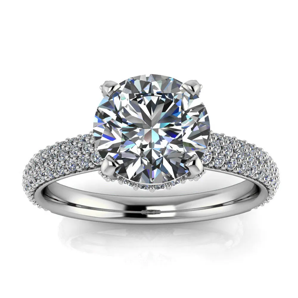 Pave Diamond Engagement Ring - Kerstin