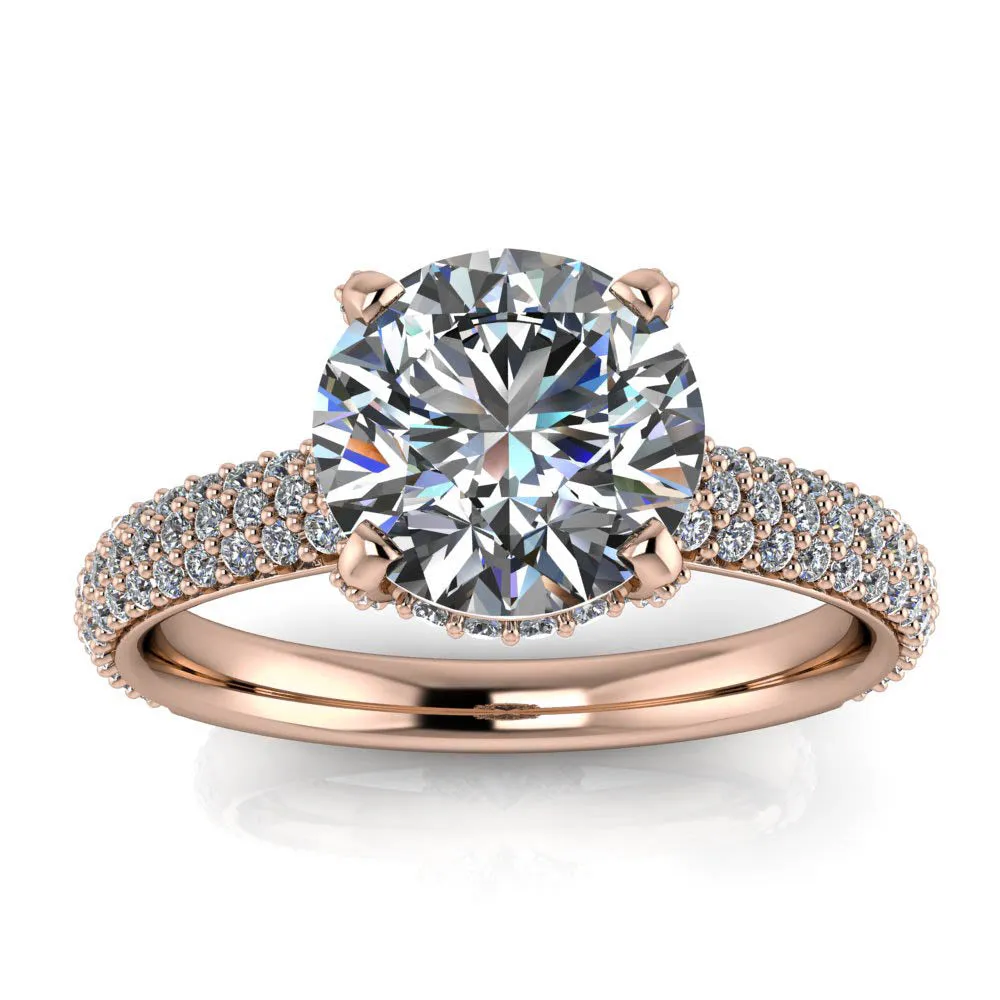 Pave Diamond Engagement Ring - Kerstin