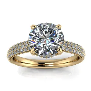 Pave Diamond Engagement Ring - Kerstin