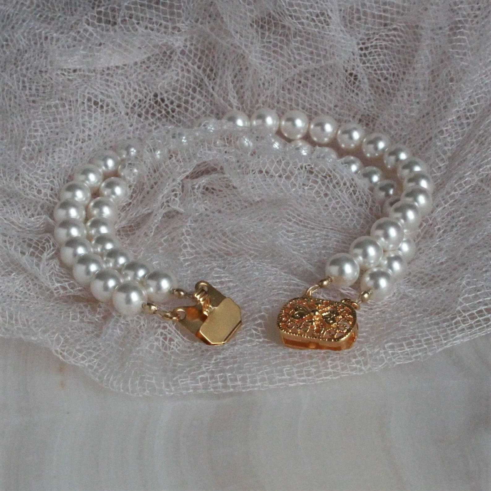 Pearl Double Strand Bracelet