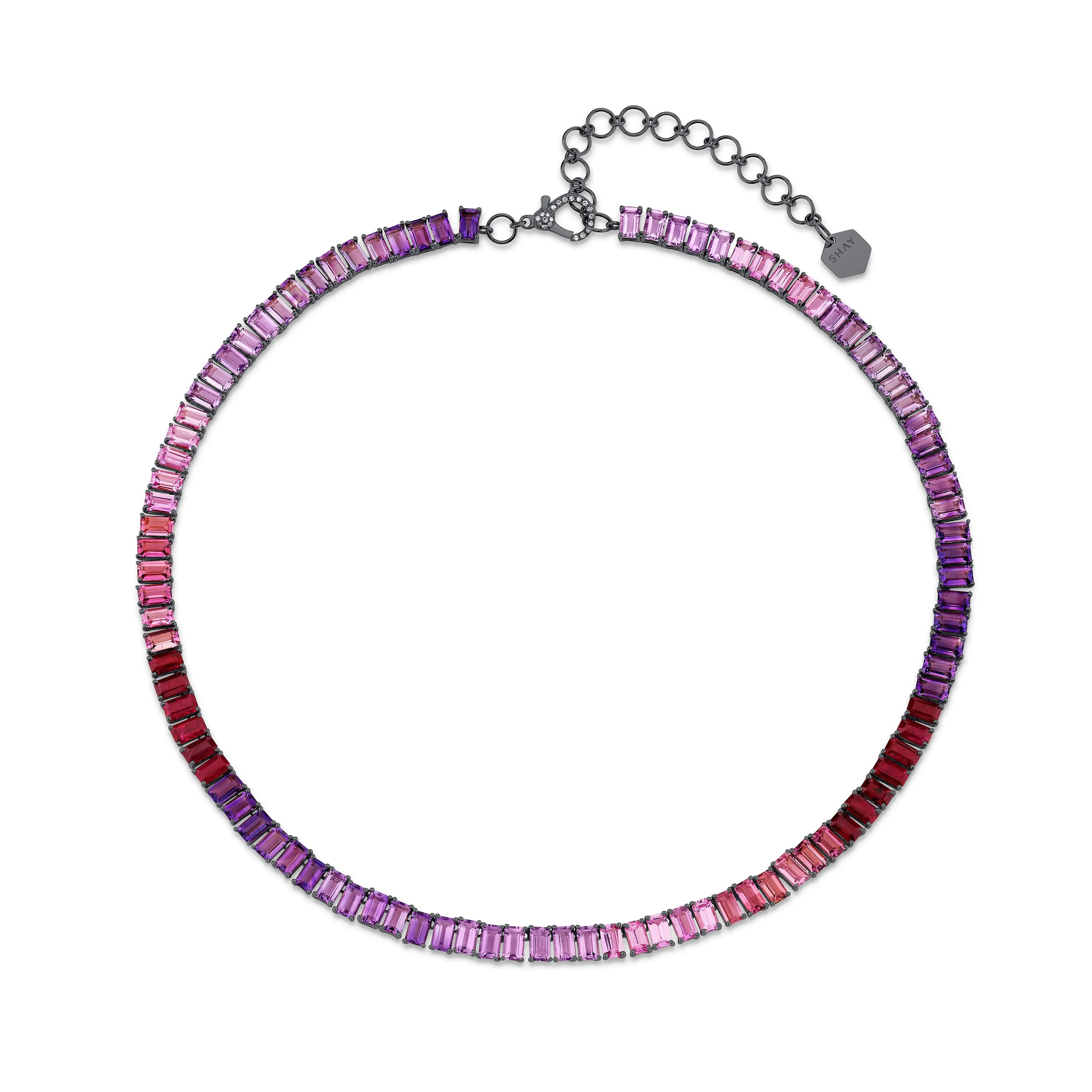 PINK SAPPHIRE OMBRE ETERNITY NECKLACE