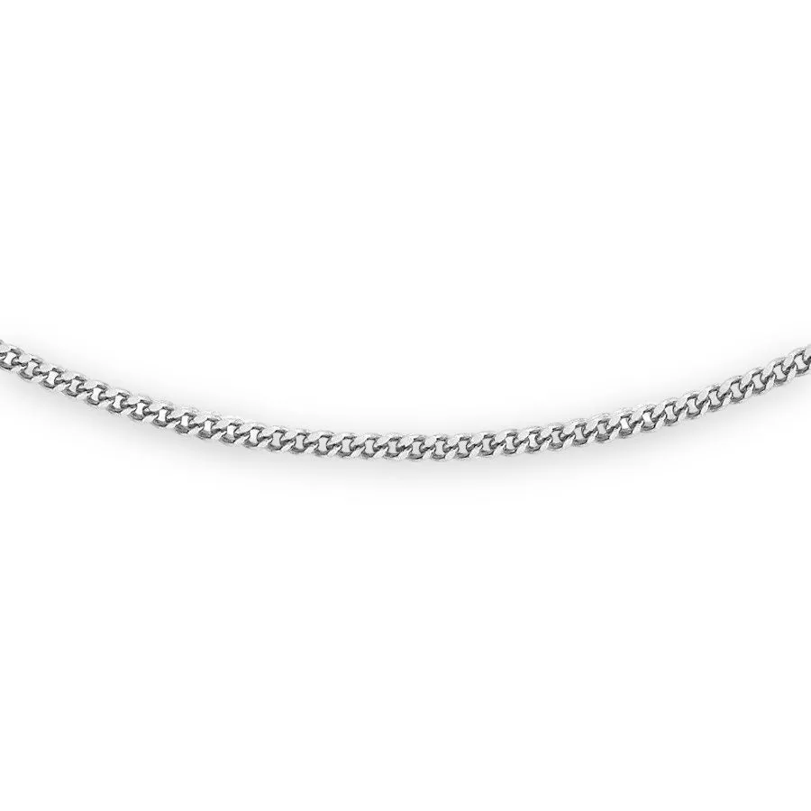 Platinum 1mm Curb Chain