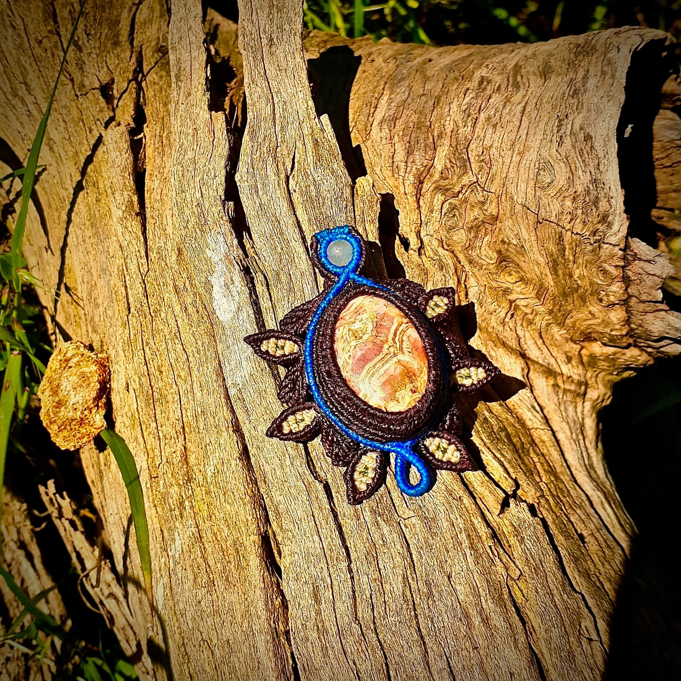 Rhodochrosite pendant