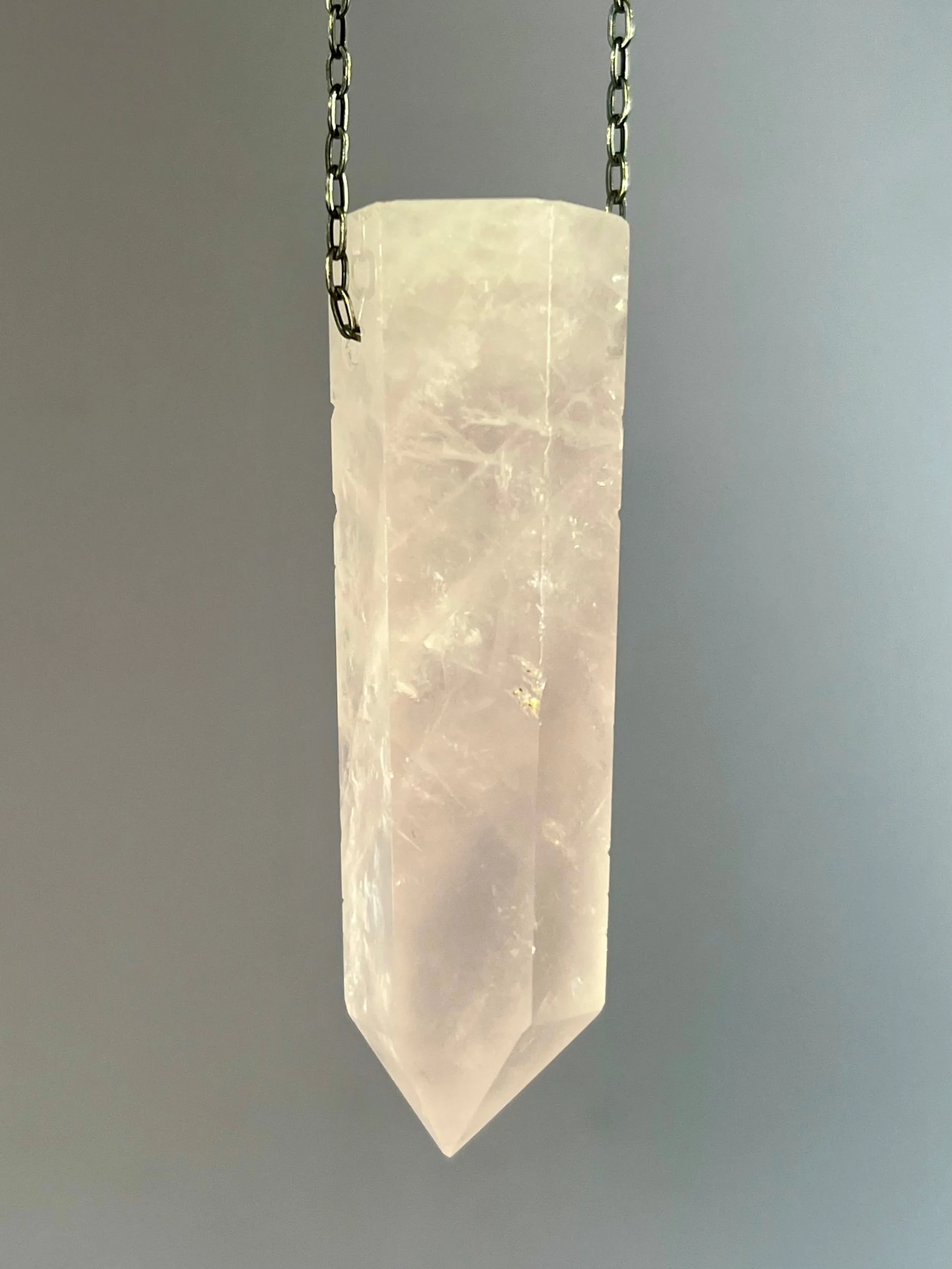 Rose Quartz Crystal Necklace