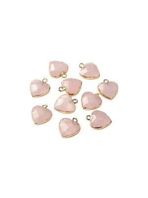 Rose Quartz Heart Charm