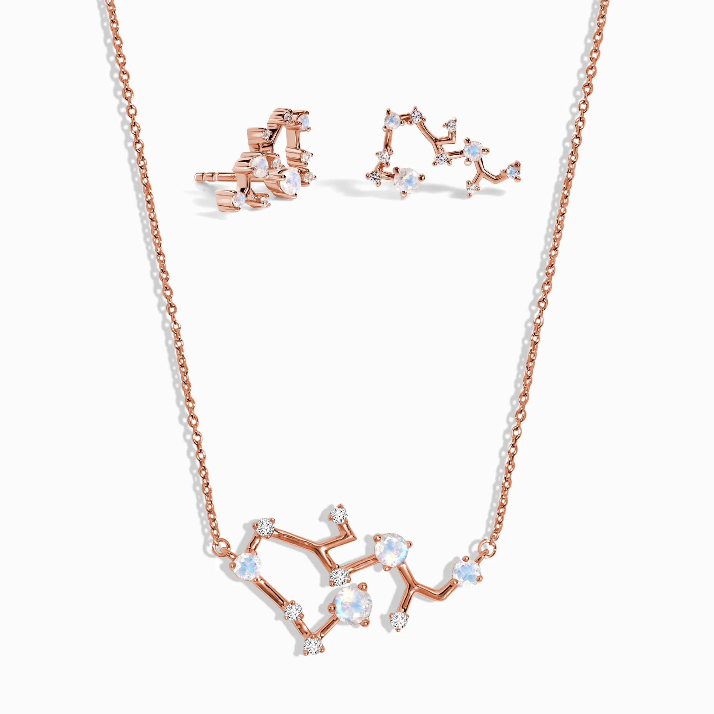 Sagittarius Zodiac Constellation Necklace & Earrings