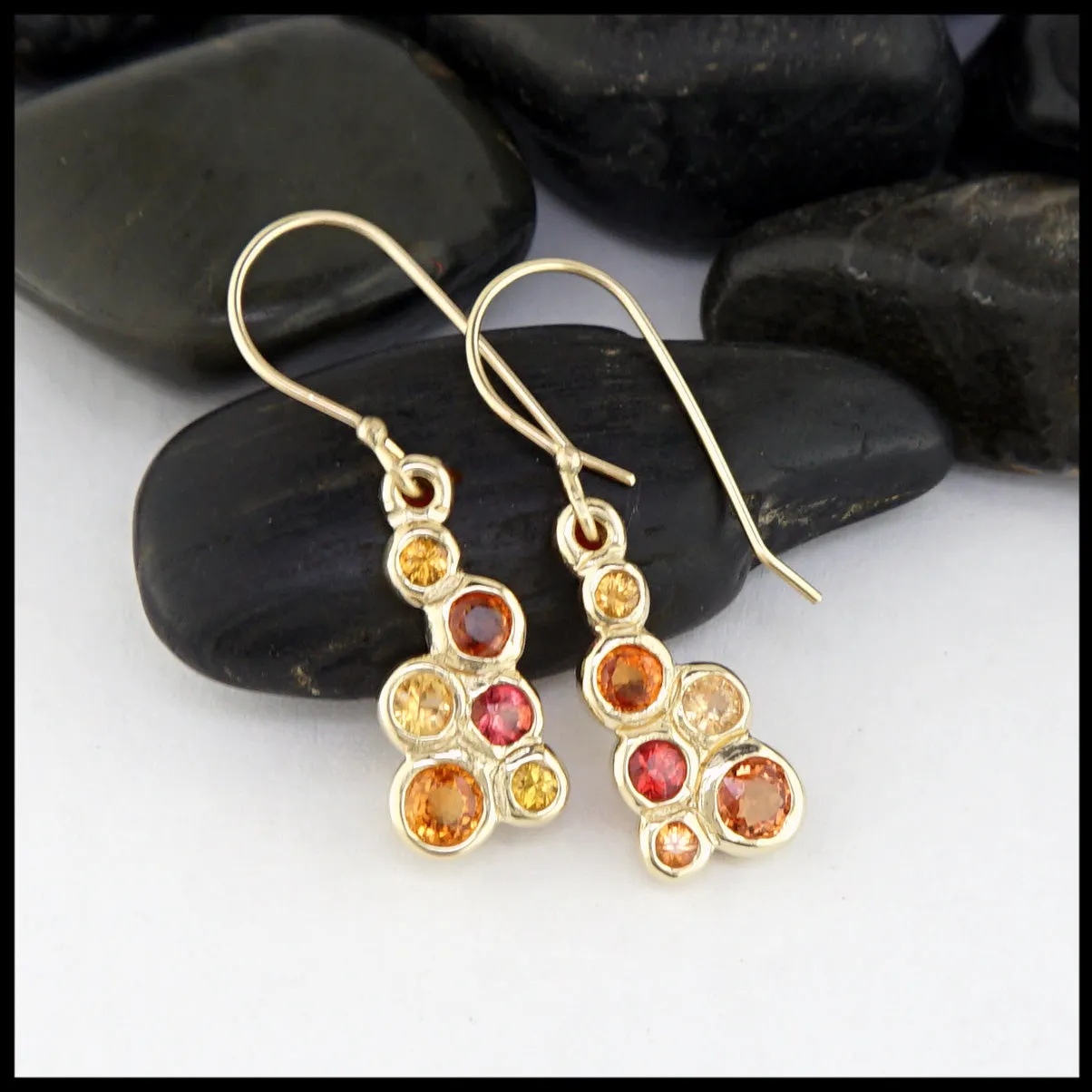 Sapphire Bubble Drop Earrings