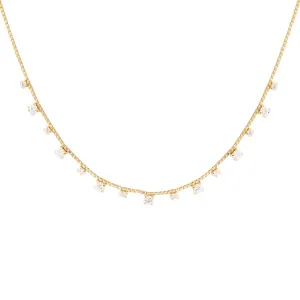 SCATTERED LOVE COLLAR NECKLACE - CUBIC ZIRCONIA & GOLD