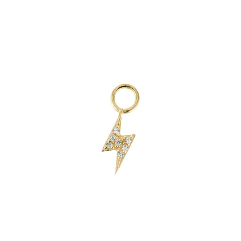 Seattle Single White Zircon Pavé Earring Charm