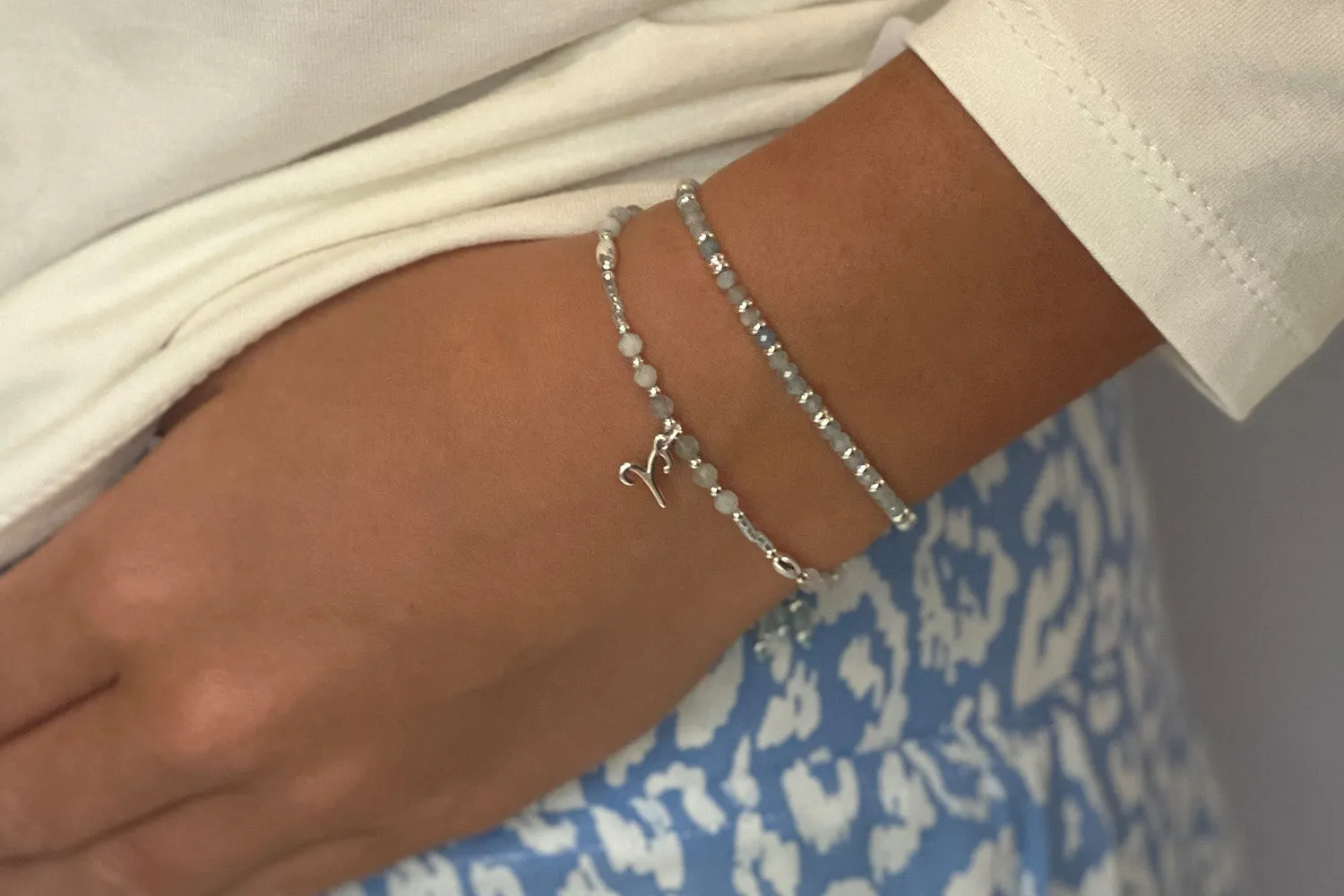 Serenity Aquamarine Bracelet Stack