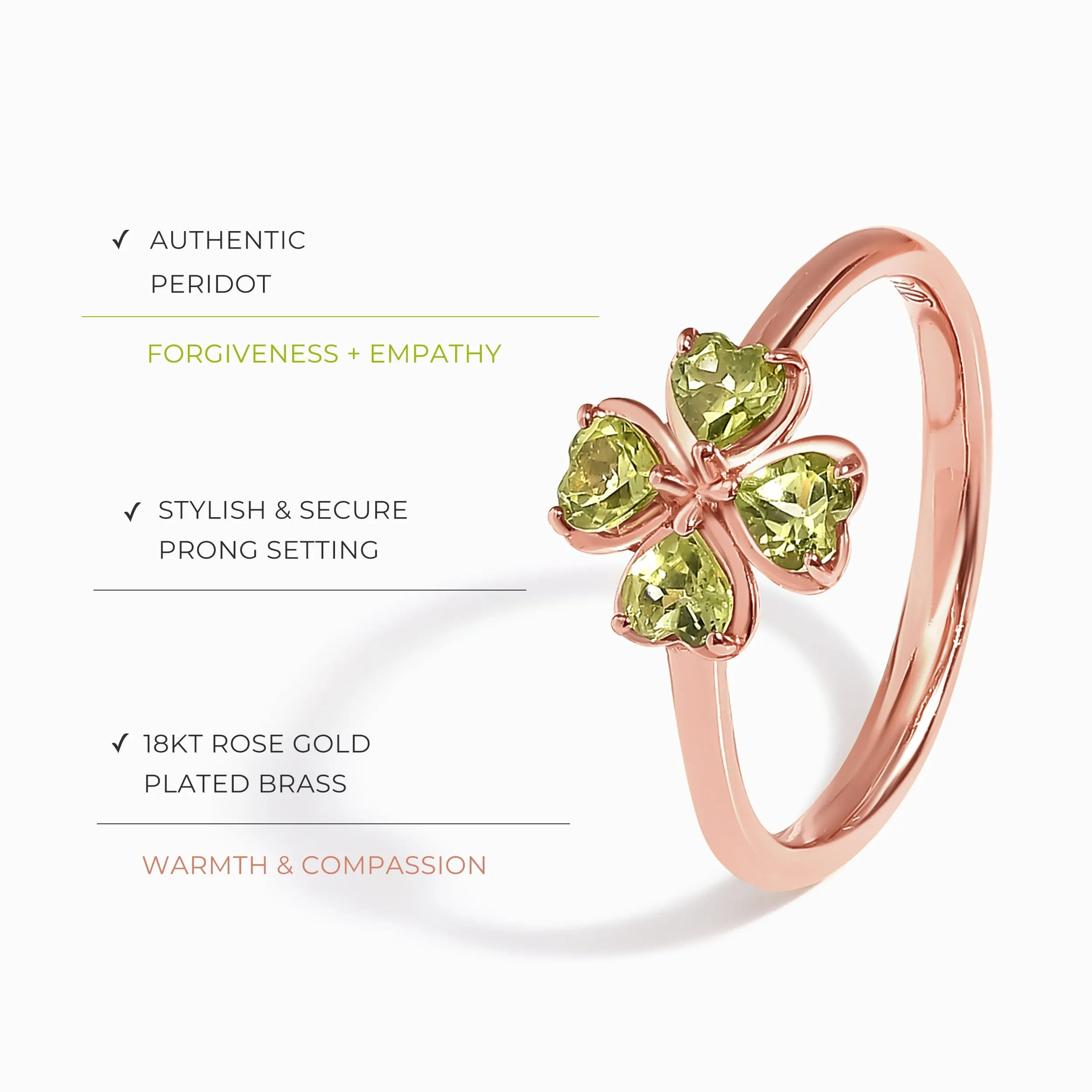 Shamrock Ring - Peridot