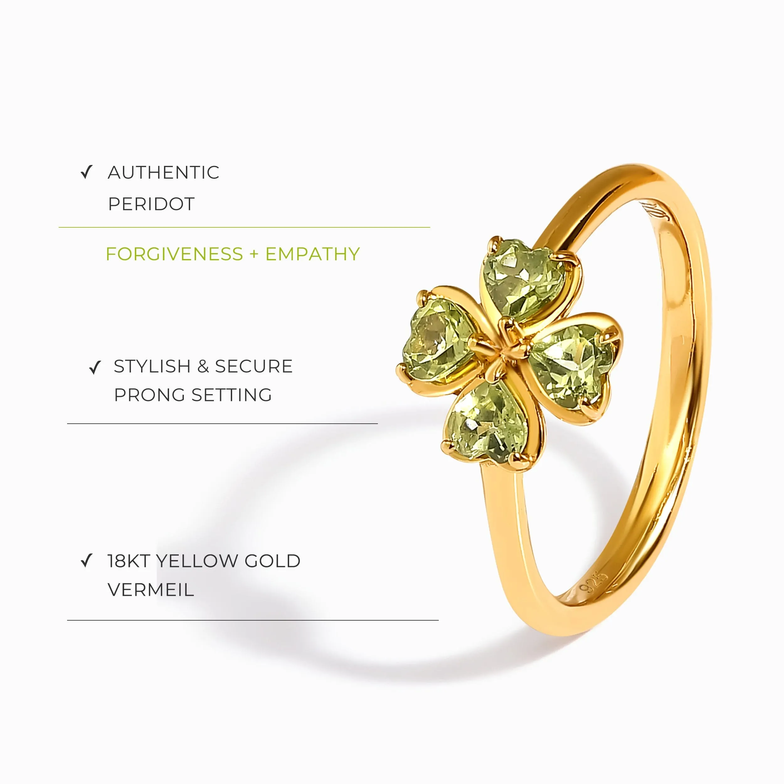 Shamrock Ring - Peridot