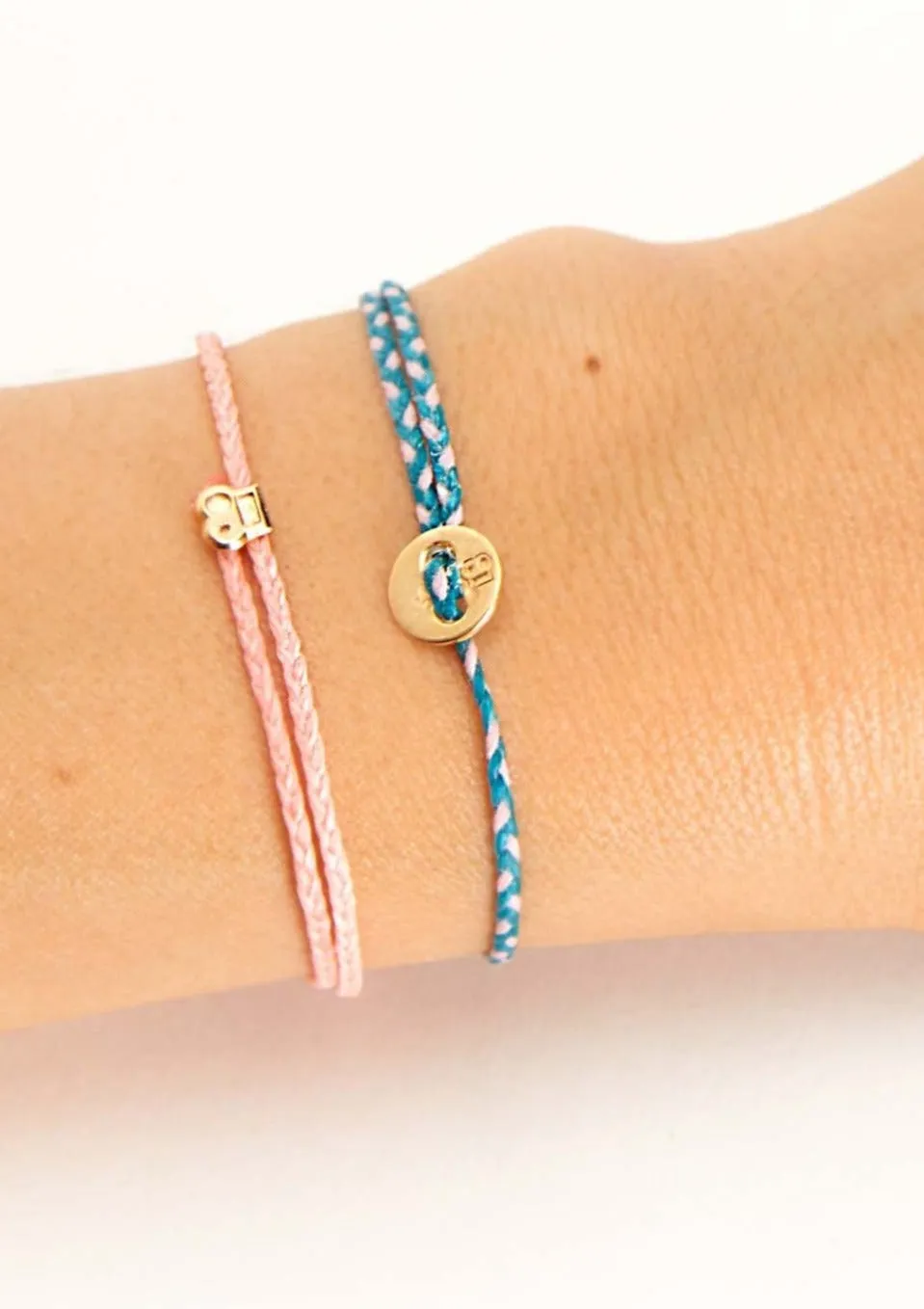 Signature Bracelet in Turquoise & Light Pink