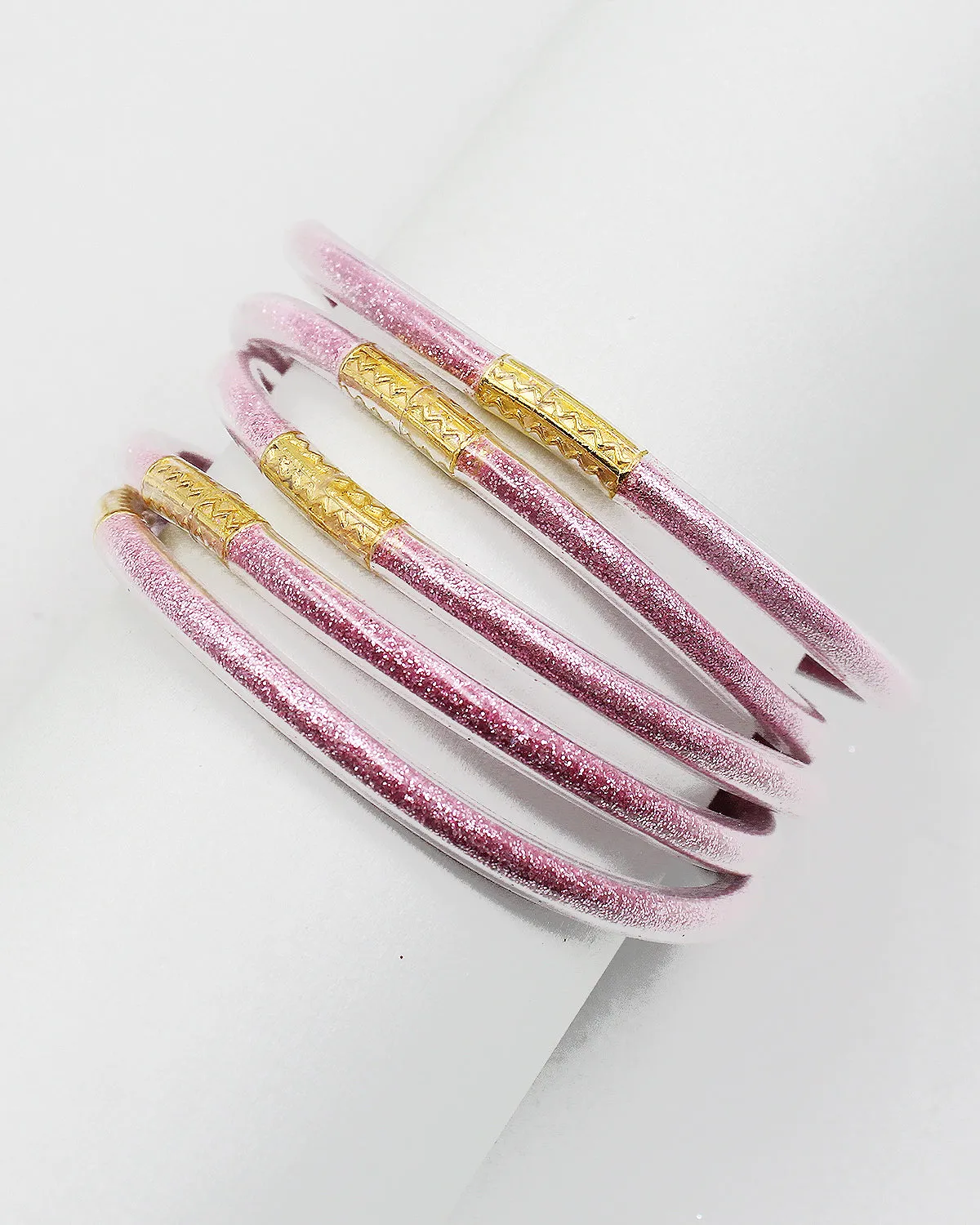 Sparkling Tube Bangle Bracelet Set