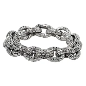 Sterling Silver Filigree Link Bracelet