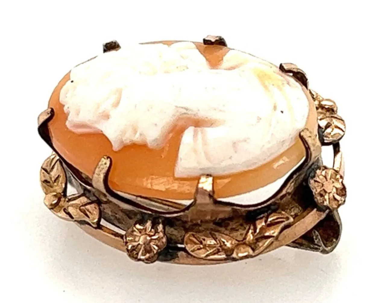 Stunning Gold-Plated Cameo Brooch