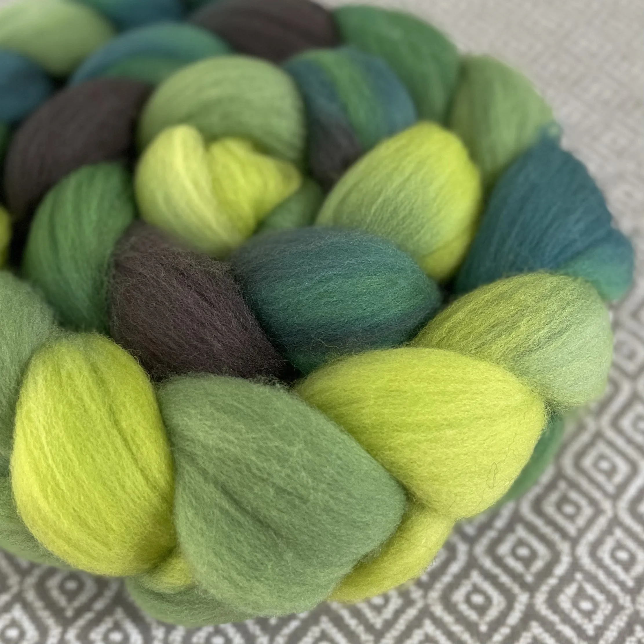 Targhee Wool Roving - Peridot