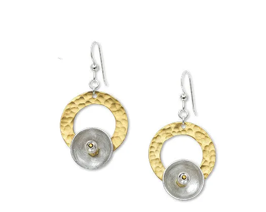 TIDE Popular Mixed Metal Dangle Earrings with Metal and Accent Bead Options from the SCULPTURAL Collection