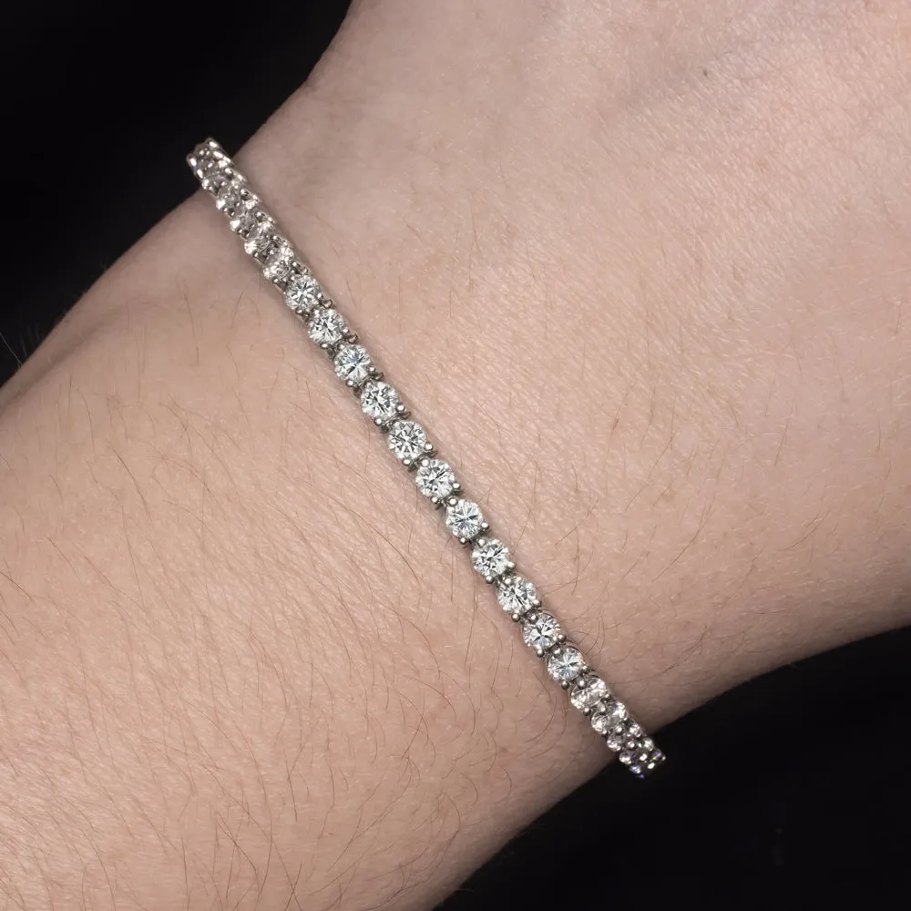 TIFFANY & CO DIAMOND TENNIS BRACELET VICTORIA 4.5ct F-G VS PLATINUM MARQUISE