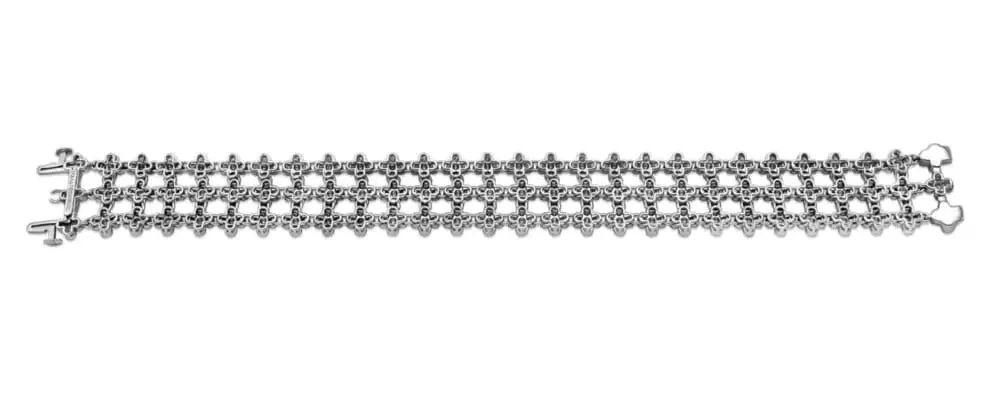 Tiffany & Co. Three Row Diamond "Lace" Bracelet in Platinum