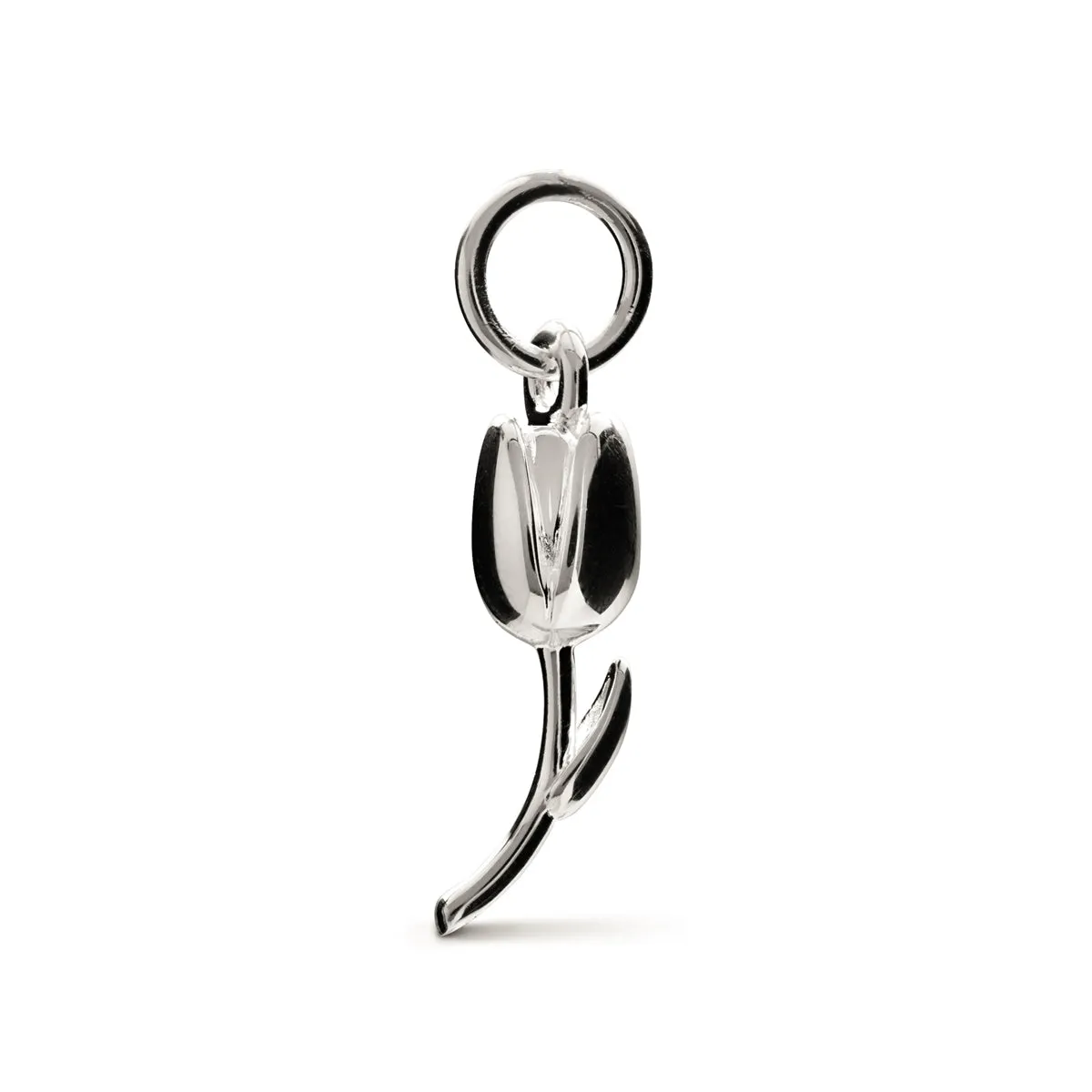 Tulip Flower Silver Charm