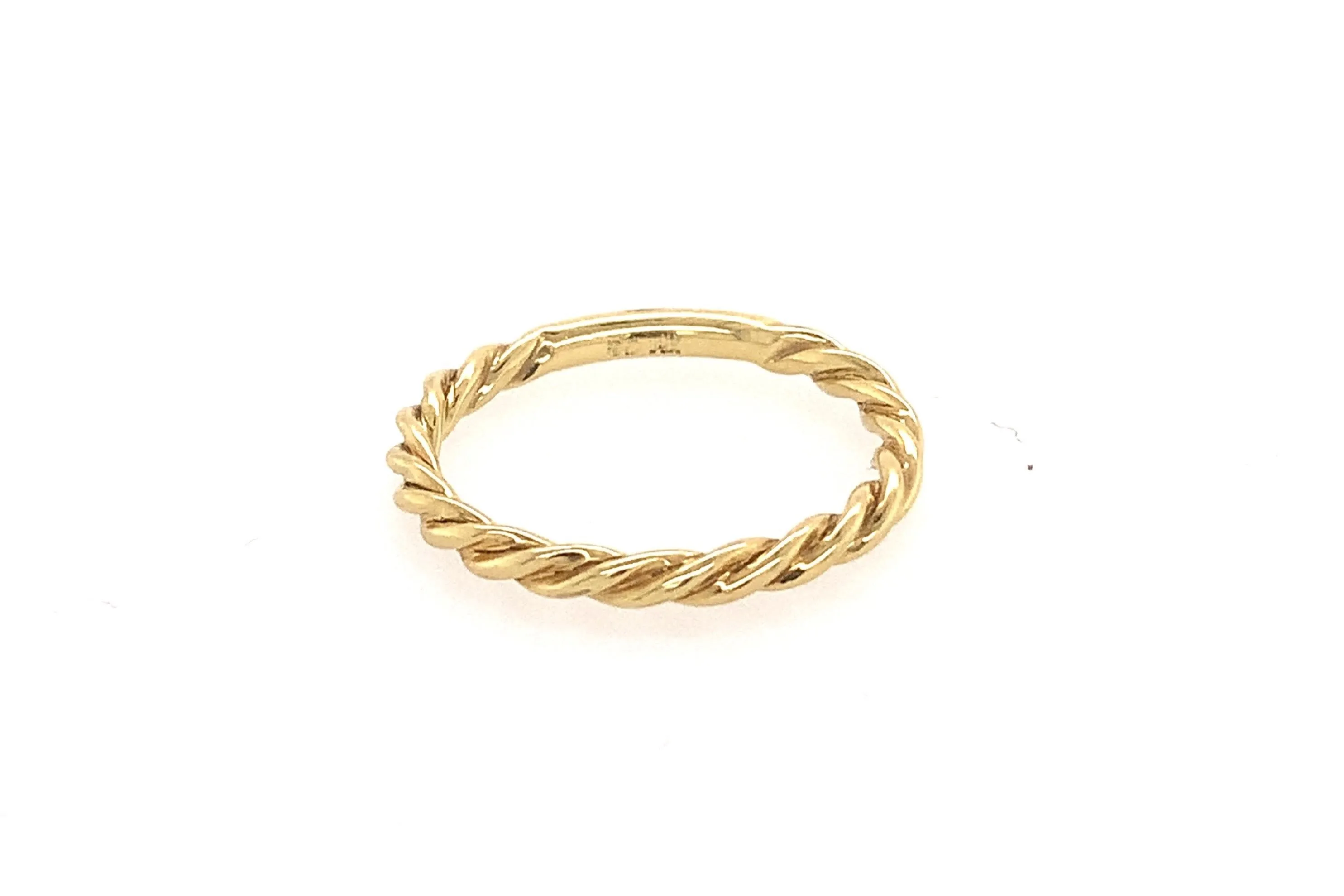 Twist Gold Wedding Band Ring