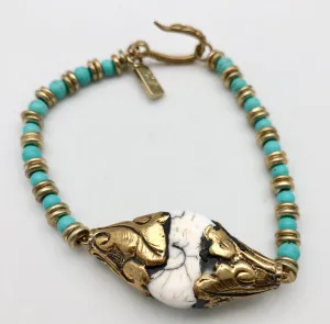 Vanessa Mooney The Stars Above Turquoise and Howlite Bracelet