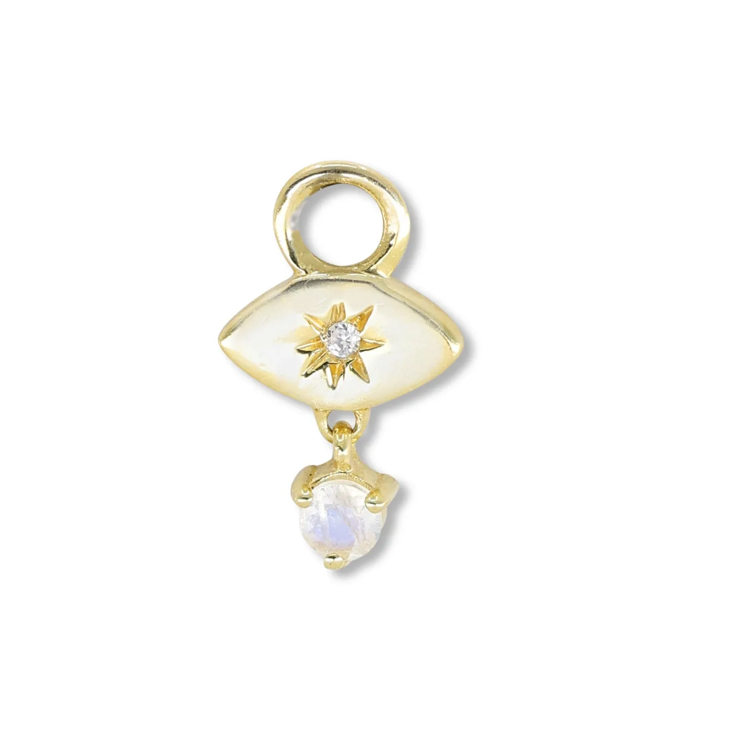 Vega Moonstone Gold Charm