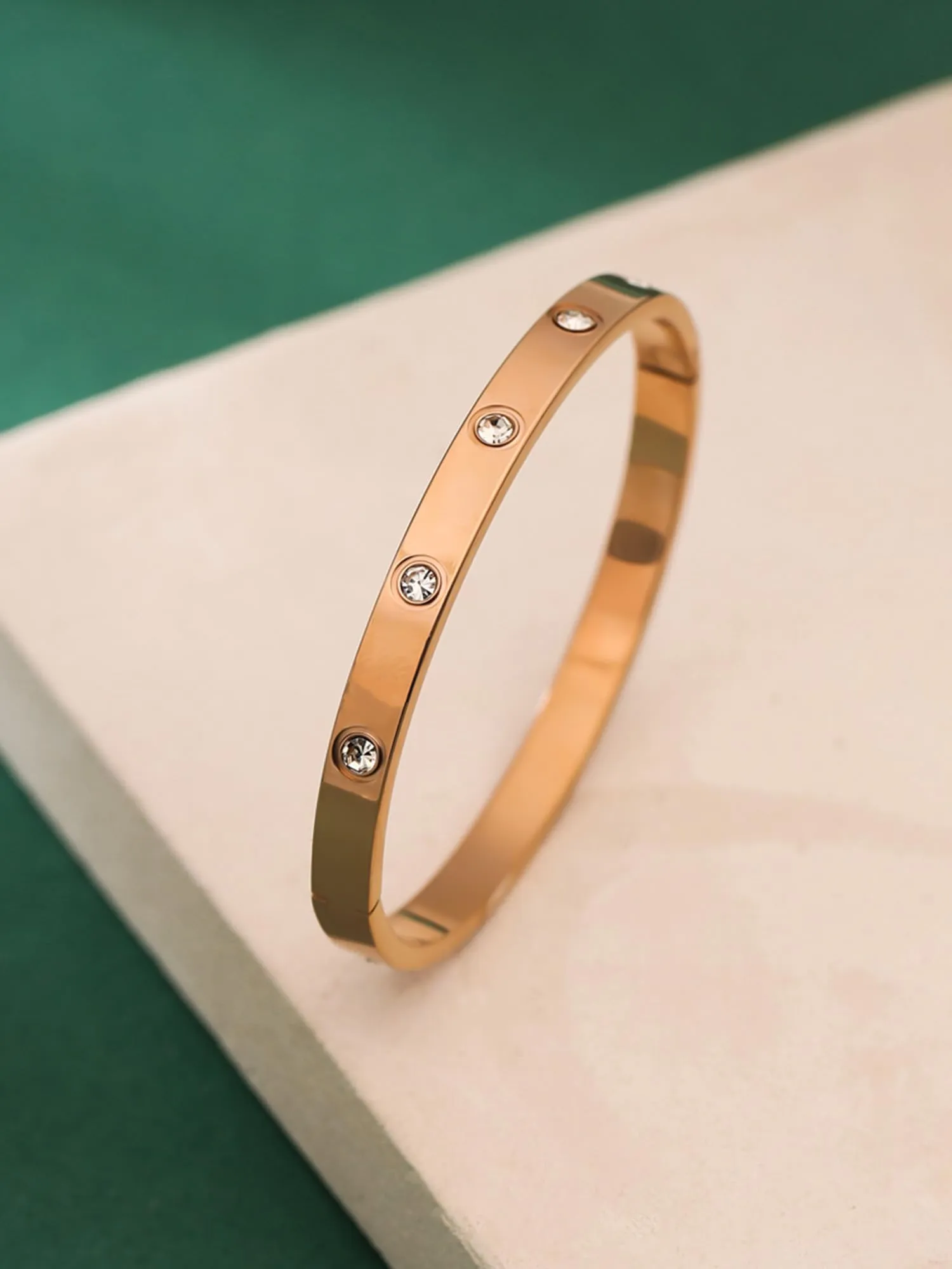 Yellow Chimes Bangle Bracelet for Woman | Fashion Rose Gold Kada Bracelet | Hand Accessories for Women | Crystal Bangles Bracelets for Girls | Birthday Gift for Women Anniversary Gift for Wife