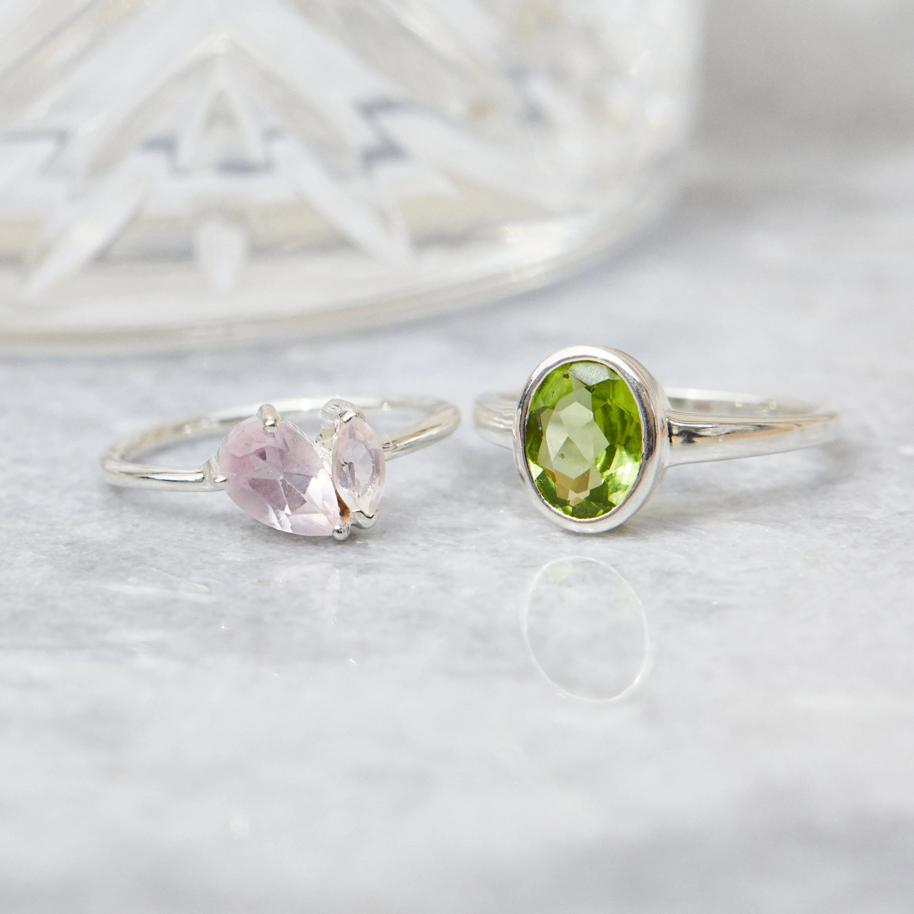 Zoe Sugg Courage Intention Ring in Peridot